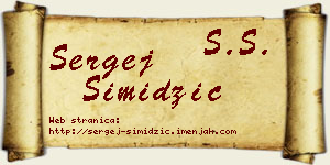 Sergej Simidžić vizit kartica